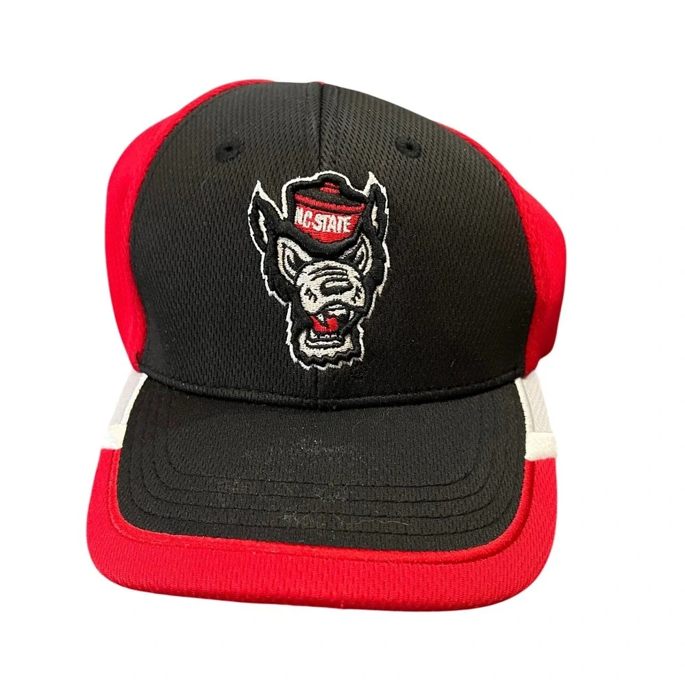 Captivating Headwear NC State Wolfpack Hat Youth Black Red Tuffy Mascot Cap